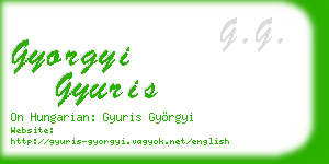 gyorgyi gyuris business card