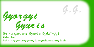 gyorgyi gyuris business card